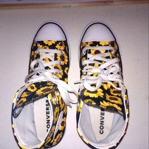 Highrise Black Sunflower Converses